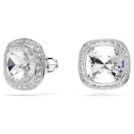 Una Angelic set Cushion cut, White, Rhodium plated
